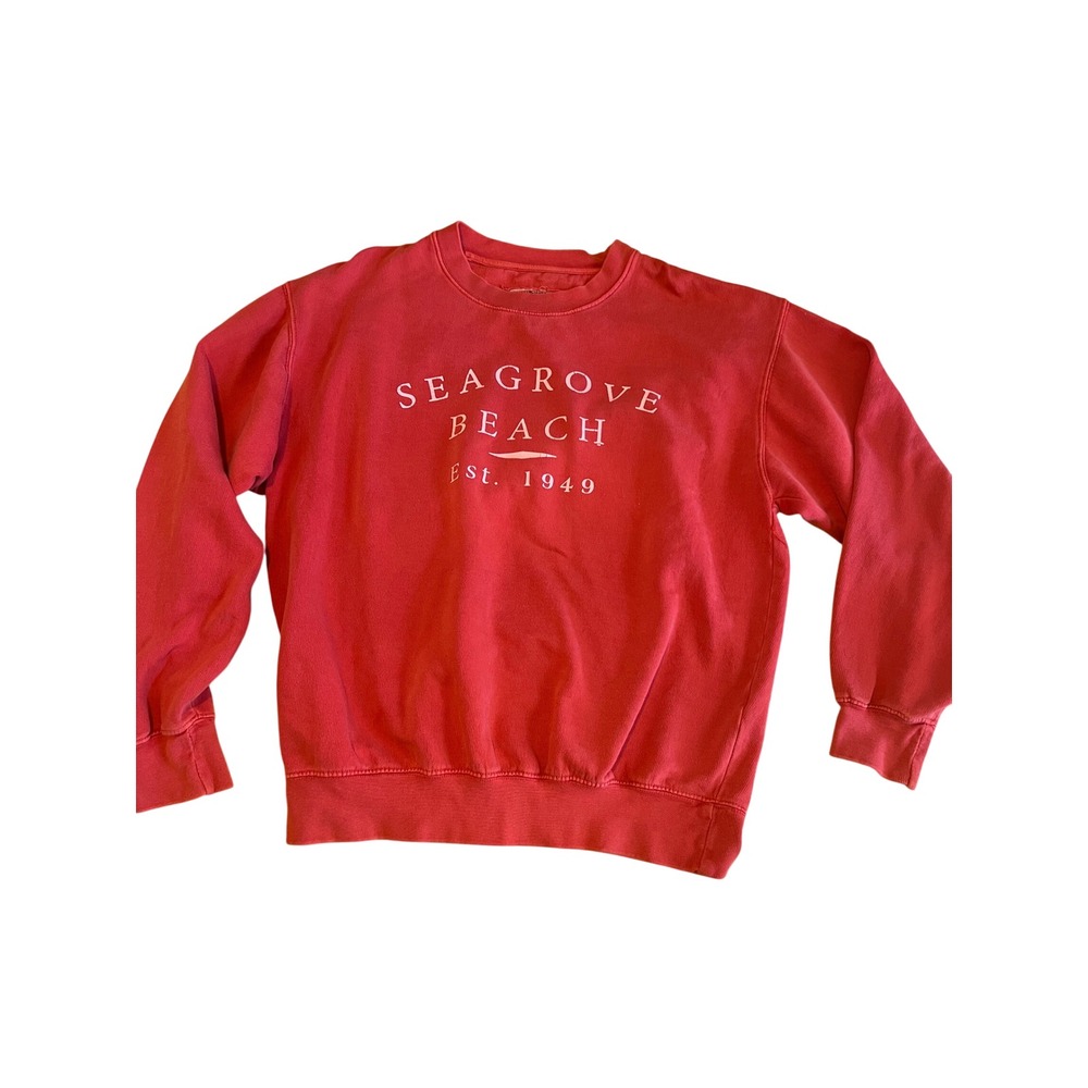 US Vintage Seagrove Beach Sweatshirt Coral‎ Red Athletic Dept Est 1949 Size L